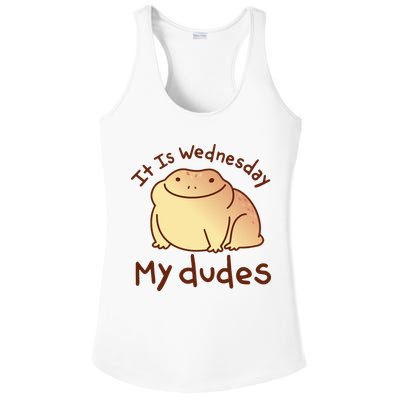 It Is Wednesday My Dudes Frog Funny Ladies PosiCharge Competitor Racerback Tank