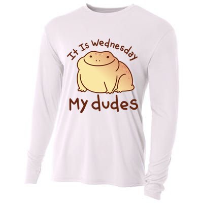 It Is Wednesday My Dudes Frog Funny Cooling Performance Long Sleeve Crew
