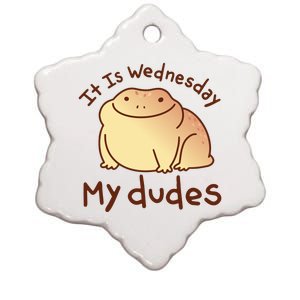 It Is Wednesday My Dudes Frog Funny Ceramic Star Ornament