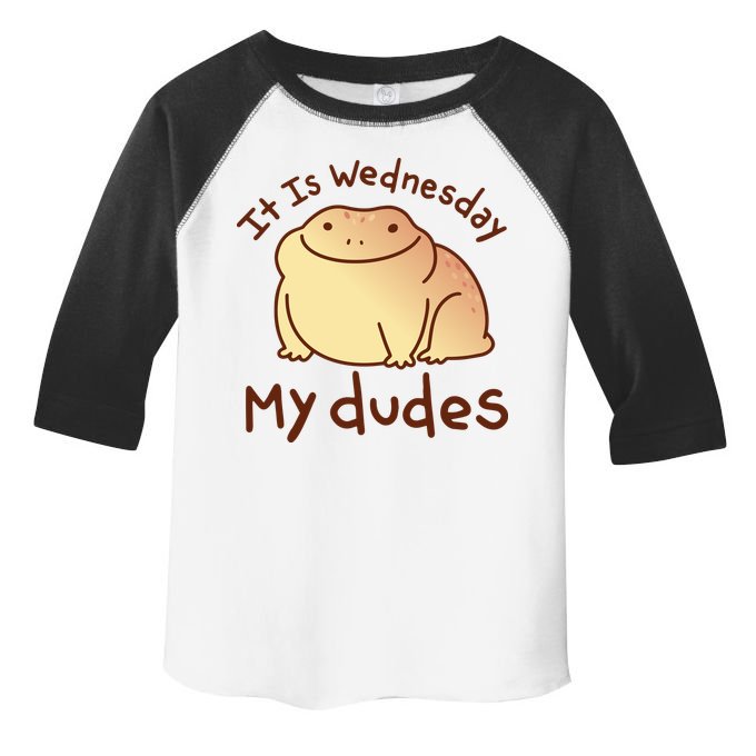 It Is Wednesday My Dudes Frog Funny Toddler Fine Jersey T-Shirt