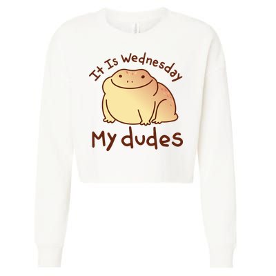 It Is Wednesday My Dudes Frog Funny Cropped Pullover Crew