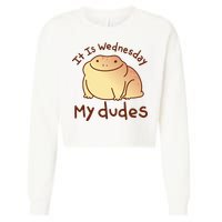 It Is Wednesday My Dudes Frog Funny Cropped Pullover Crew