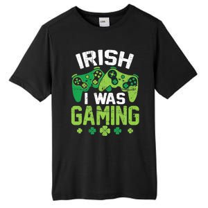 Irish I Was Gaming Funny St Patricks Day Gamer Boys Gift Tall Fusion ChromaSoft Performance T-Shirt