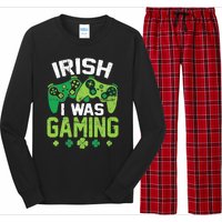 Irish I Was Gaming Funny St Patricks Day Gamer Boys Gift Long Sleeve Pajama Set