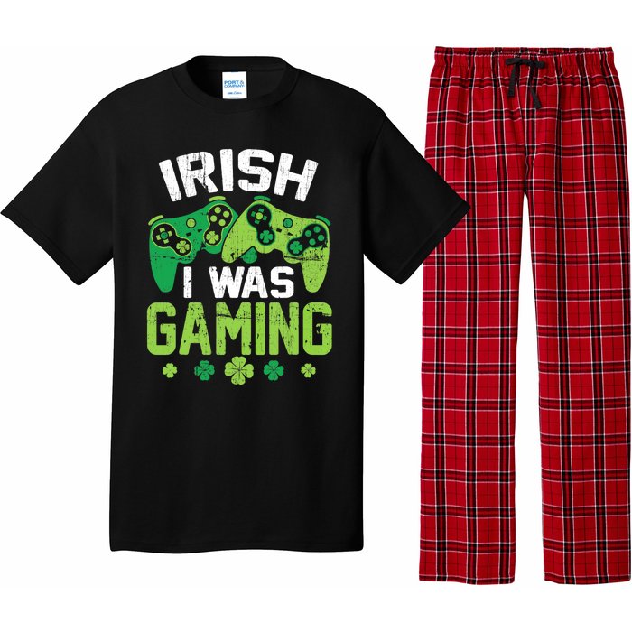 Irish I Was Gaming Funny St Patricks Day Gamer Boys Gift Pajama Set