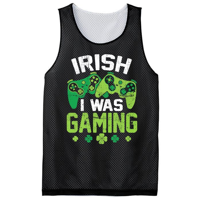 Irish I Was Gaming Funny St Patricks Day Gamer Boys Gift Mesh Reversible Basketball Jersey Tank