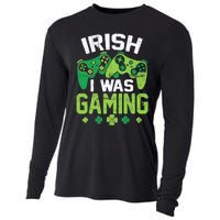 Irish I Was Gaming Funny St Patricks Day Gamer Boys Gift Cooling Performance Long Sleeve Crew