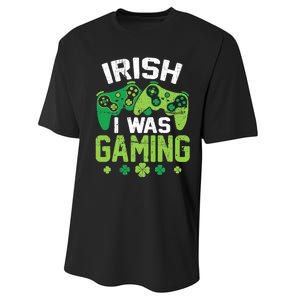 Irish I Was Gaming Funny St Patricks Day Gamer Boys Gift Performance Sprint T-Shirt