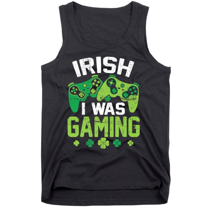 Irish I Was Gaming Funny St Patricks Day Gamer Boys Gift Tank Top