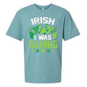 Irish I Was Gaming Funny St Patricks Day Gamer Boys Gift Sueded Cloud Jersey T-Shirt