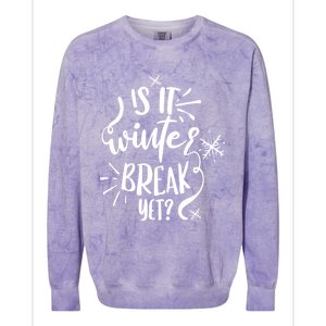 Is It Winter Break Yet? Gift Colorblast Crewneck Sweatshirt