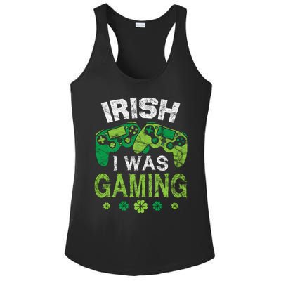 Irish I Was Gaming Funny St Patricks Day Ladies PosiCharge Competitor Racerback Tank