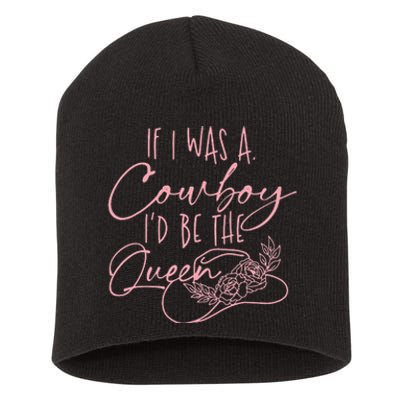 If I was a cow I'd be the queen Short Acrylic Beanie