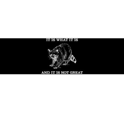 It Is What It Is And It Is Not Great Funny Raccoon Meme Bumper Sticker