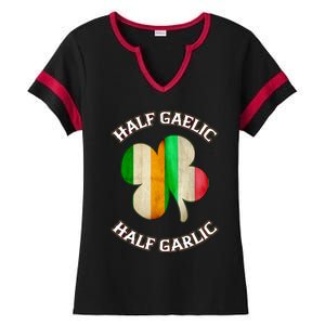 Irish Italian Wo 's St Patrick's Day Gaelic Ladies Halftime Notch Neck Tee