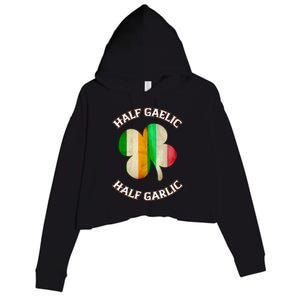 Irish Italian Wo 's St Patrick's Day Gaelic Crop Fleece Hoodie