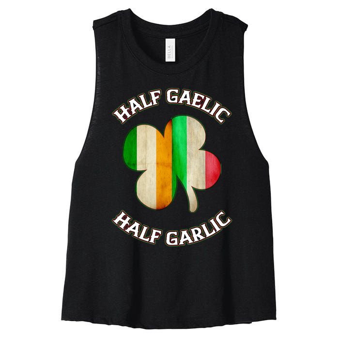 Irish Italian Wo 's St Patrick's Day Gaelic Women's Racerback Cropped Tank