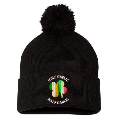 Irish Italian Wo 's St Patrick's Day Gaelic Pom Pom 12in Knit Beanie