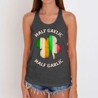 Irish Italian Wo 's St Patrick's Day Gaelic Women's Knotted Racerback Tank