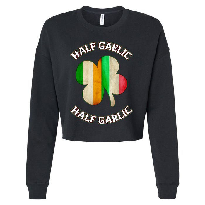 Irish Italian Wo 's St Patrick's Day Gaelic Cropped Pullover Crew