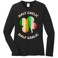 Irish Italian Wo 's St Patrick's Day Gaelic Ladies Long Sleeve Shirt