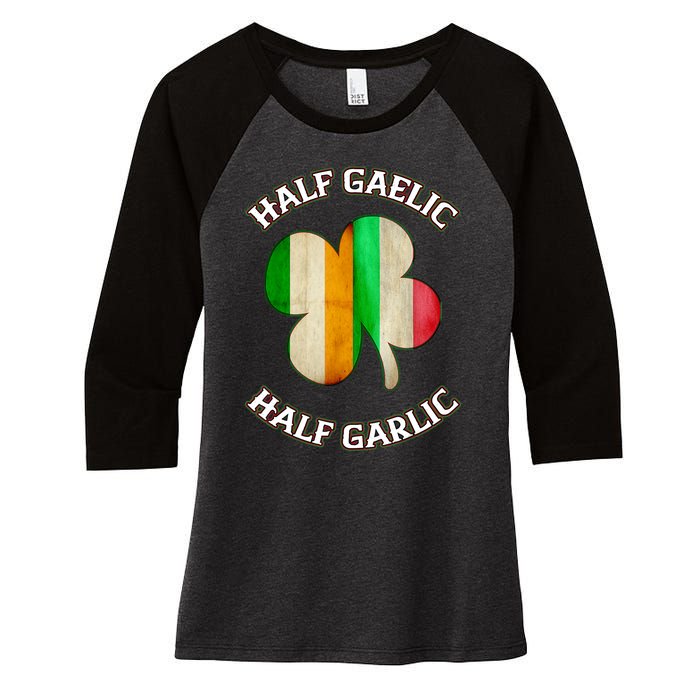 Irish Italian Wo 's St Patrick's Day Gaelic Women's Tri-Blend 3/4-Sleeve Raglan Shirt