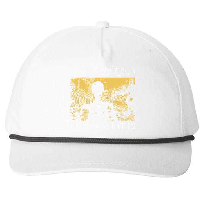 It Is What It Is Skeleton Washed Snapback Five-Panel Rope Hat