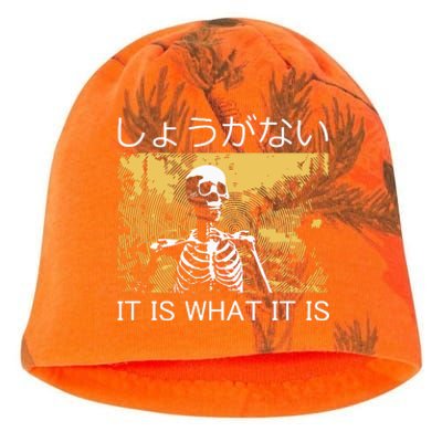 It Is What It Is Skeleton Washed Kati - Camo Knit Beanie