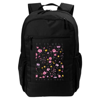 It Is Well With My Soul Floral Backpack
