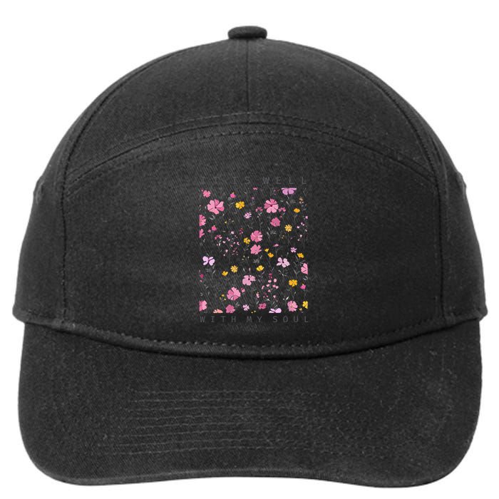 It Is Well With My Soul Floral 7-Panel Snapback Hat
