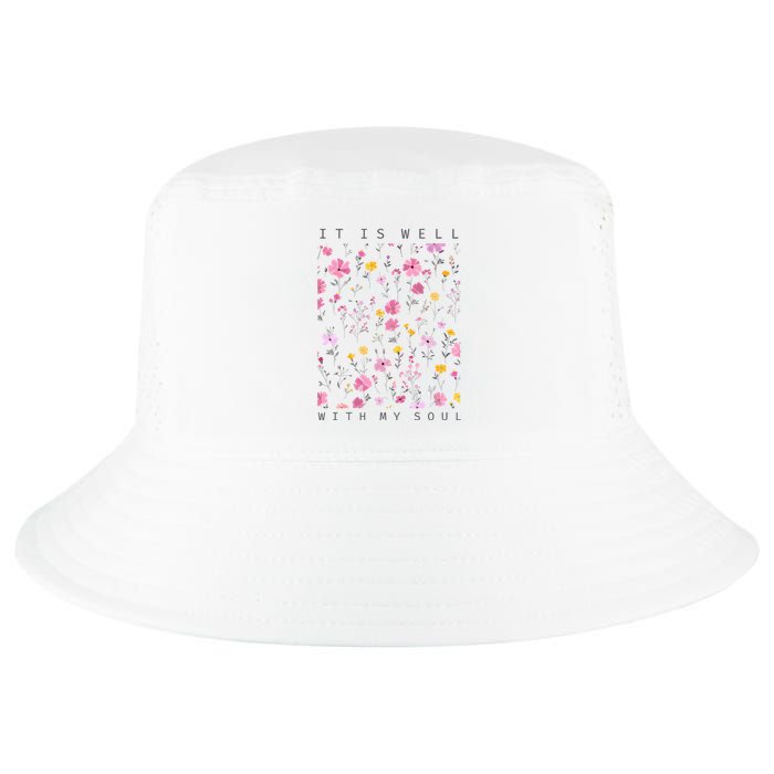 It Is Well With My Soul Floral Cool Comfort Performance Bucket Hat