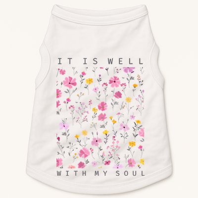 It Is Well With My Soul Floral Doggie Tank