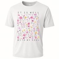 It Is Well With My Soul Floral Cooling Performance Crew T-Shirt
