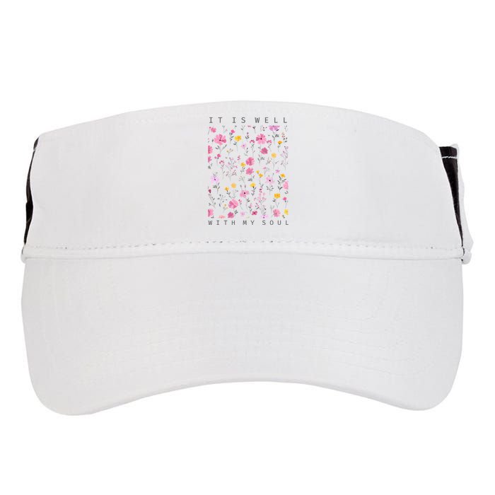 It Is Well With My Soul Floral Adult Drive Performance Visor