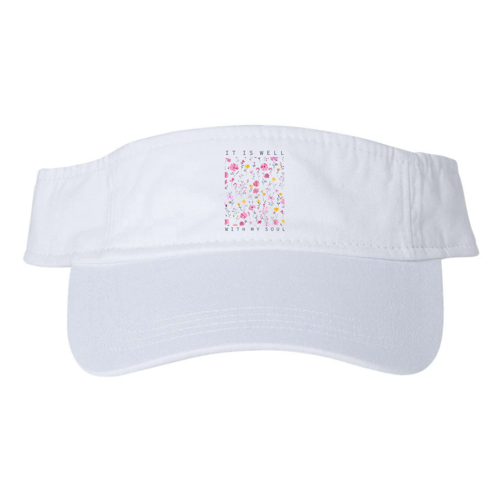 It Is Well With My Soul Floral Visor