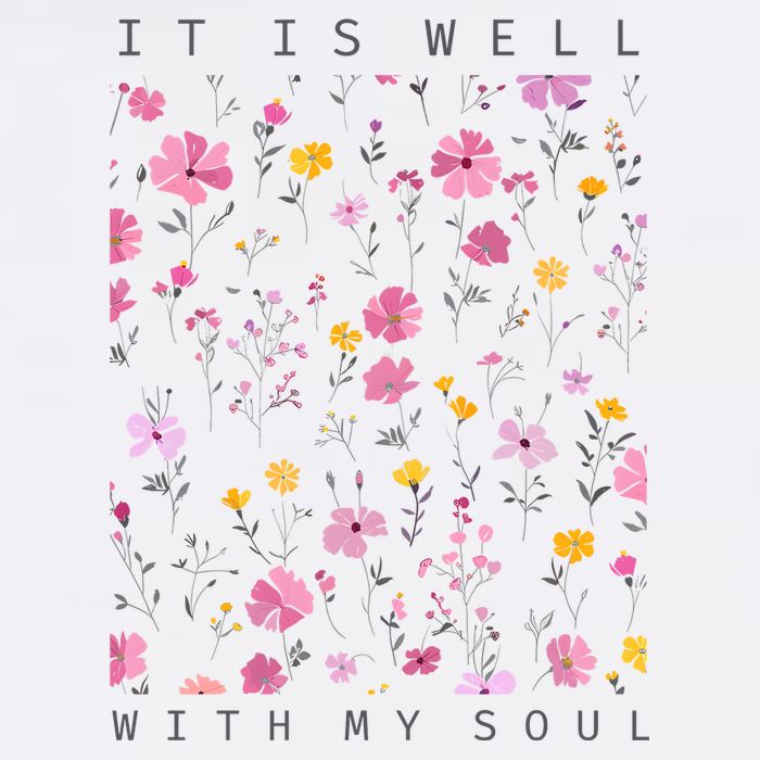It Is Well With My Soul Floral Wool Snapback Cap