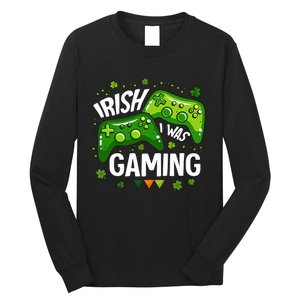 Irish I Was Gaming Video Game St Patrick's Day Game Controller Long Sleeve Shirt