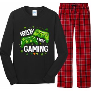 Irish I Was Gaming Video Game St Patrick's Day Game Controller Long Sleeve Pajama Set