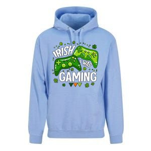 Irish I Was Gaming Video Game St Patrick's Day Game Controller Unisex Surf Hoodie