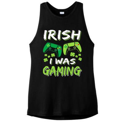 Irish I Was Gaming Funny St Patricks Day Gamer Gift Ladies PosiCharge Tri-Blend Wicking Tank