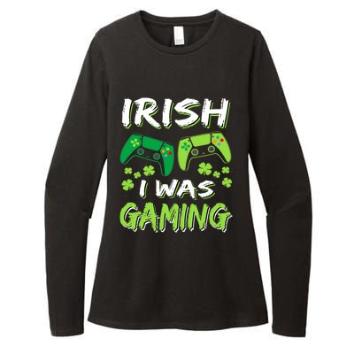 Irish I Was Gaming Funny St Patricks Day Gamer Gift Womens CVC Long Sleeve Shirt