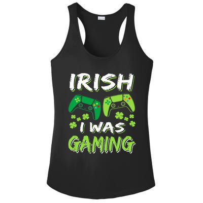 Irish I Was Gaming Funny St Patricks Day Gamer Gift Ladies PosiCharge Competitor Racerback Tank