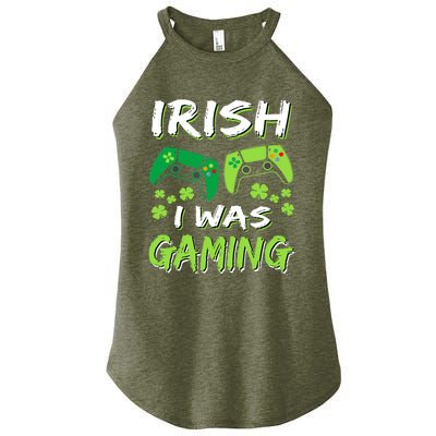 Irish I Was Gaming Funny St Patricks Day Gamer Gift Women's Perfect Tri Rocker Tank