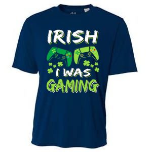 Irish I Was Gaming Funny St Patricks Day Gamer Gift Cooling Performance Crew T-Shirt