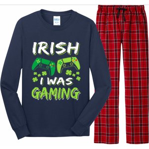 Irish I Was Gaming Funny St Patricks Day Gamer Gift Long Sleeve Pajama Set