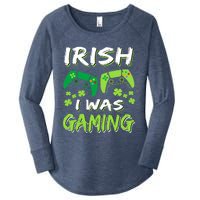 Irish I Was Gaming Funny St Patricks Day Gamer Gift Women's Perfect Tri Tunic Long Sleeve Shirt