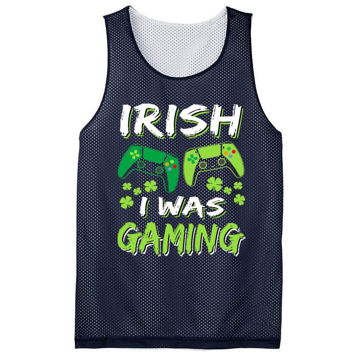 Irish I Was Gaming Funny St Patricks Day Gamer Gift Mesh Reversible Basketball Jersey Tank