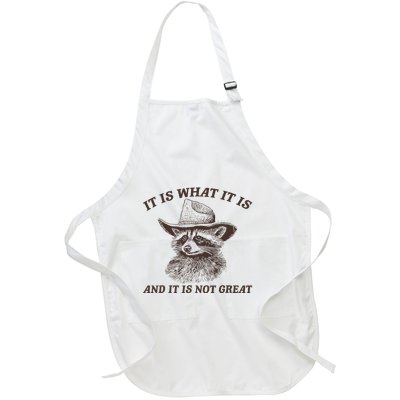 It Is What It Is And It Is Not Great Raccoon Full-Length Apron With Pockets