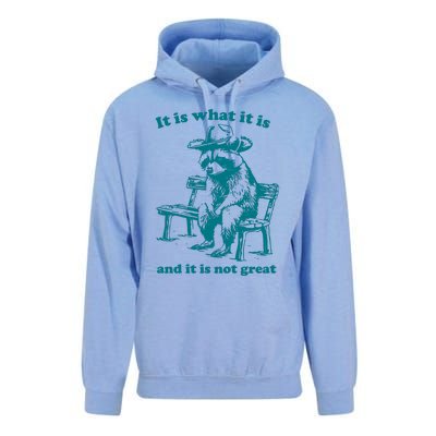 It Is What It Is And It Is Not Great Funny Raccoon Sarcastic Unisex Surf Hoodie