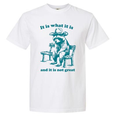 It Is What It Is And It Is Not Great Funny Raccoon Sarcastic Garment-Dyed Heavyweight T-Shirt